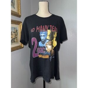 2pac Tupac Shakur So Many Tears Graphic T-shirt Women Large Black Music